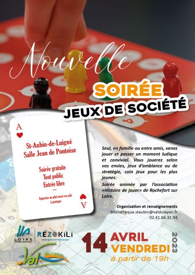 Nouvelle soirée "jeux de société"