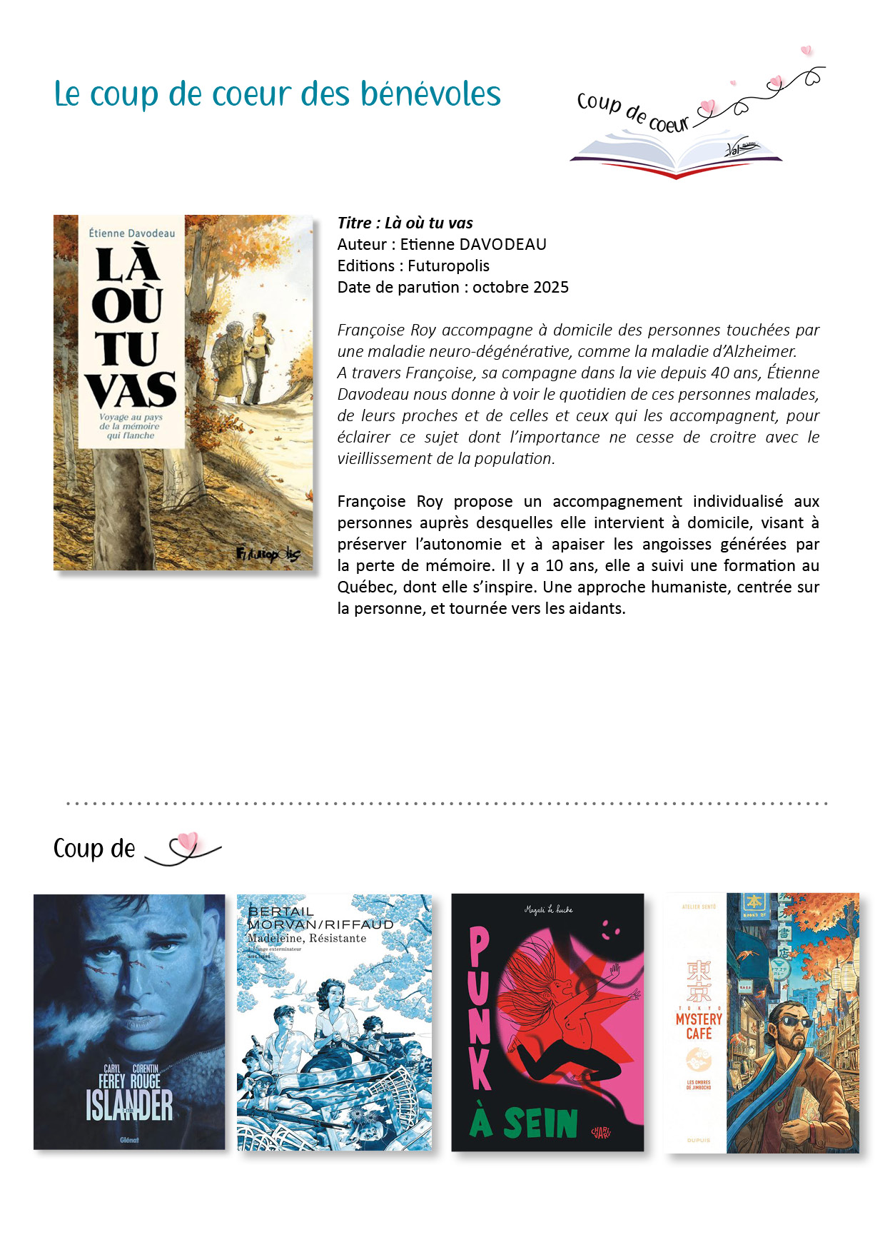 Coup de coeur des bénévoles (décembre 2025)