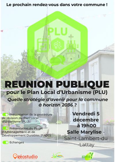 réunion publique PLU Val du Layon