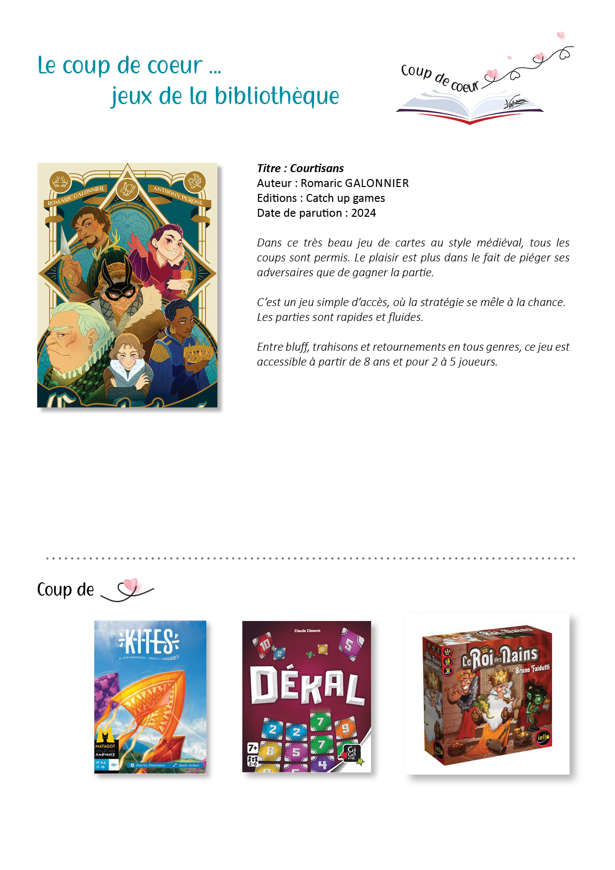 Coup de coeur "jeux"