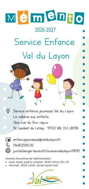 Mémento service enfance jeunesse