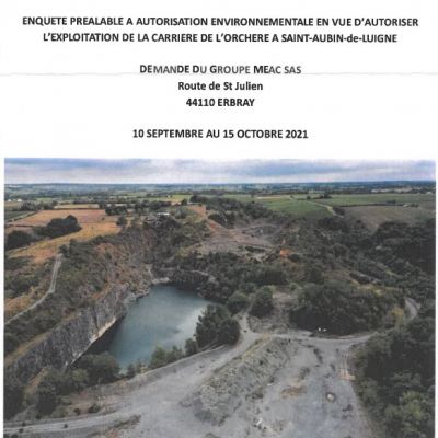 Rapport et conclusion de l'enquête publique