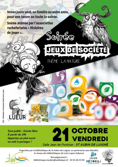 Soirée jeux de société 21 octobre 2022