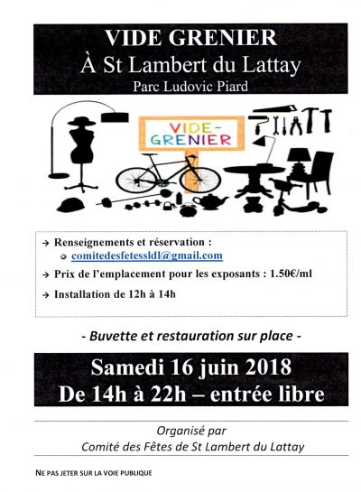 vide grenier st lambert